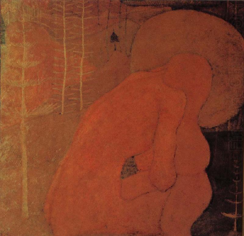 Nude of female in wold, Kasimir Malevich